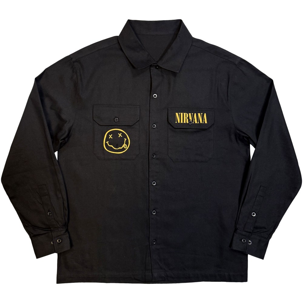 Nirvana - Logos Split Shirt - Zwart